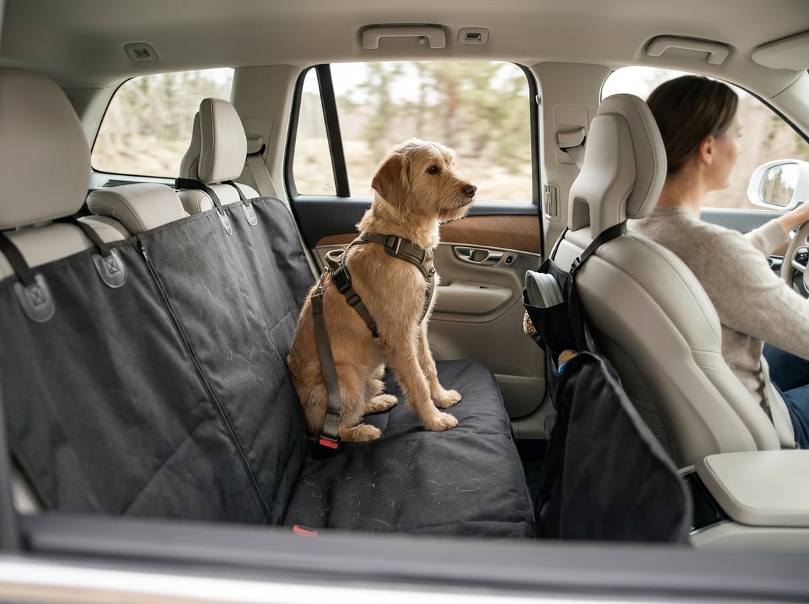 Sådan holder du bilen ren og sikker når hunden kører med